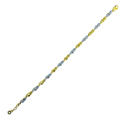 Rantai Tangan Kerawang Emas dan Chrome 916/22K