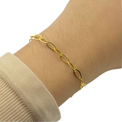 Rantai Tangan Paperclip Love Emas 916/22K