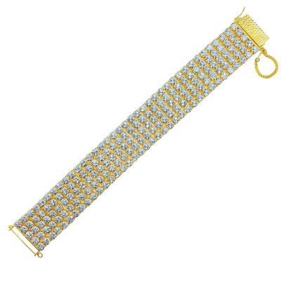 Rantai Tangan Diamond Cut Emas dan Chrome 916/22K